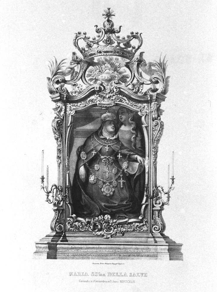 statua della Madonna della Salve (stampa) di Ferrero Cesare (metà sec. XIX)