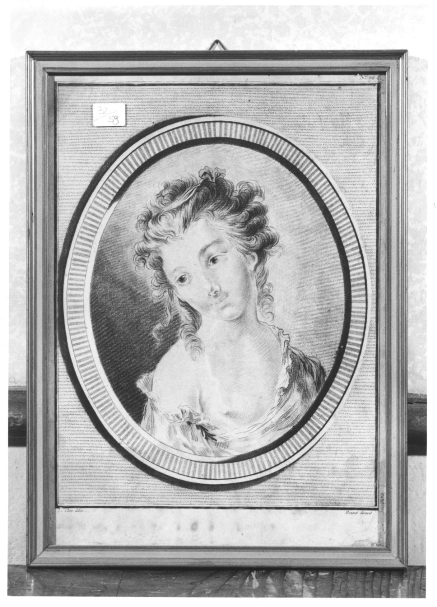 ritratto di donna (stampa) di Giordano Clerc Sofia, Bonnet Louis Martin detto Tennob (ultimo quarto sec. XVIII)