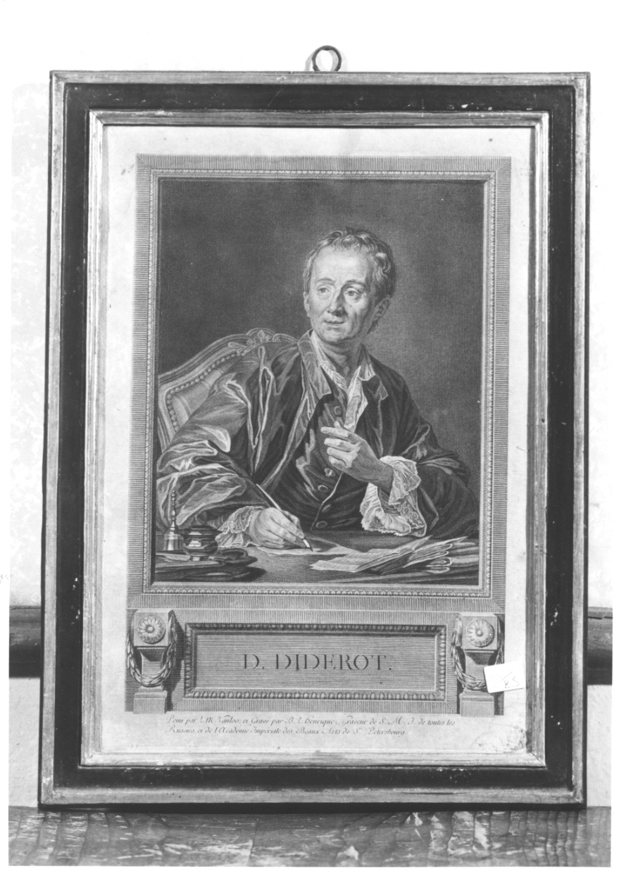 ritratto di Denis Diderot (stampa) di Van Loo Louis Michel, Henriquez Benoit Louis (ultimo quarto sec. XVIII)