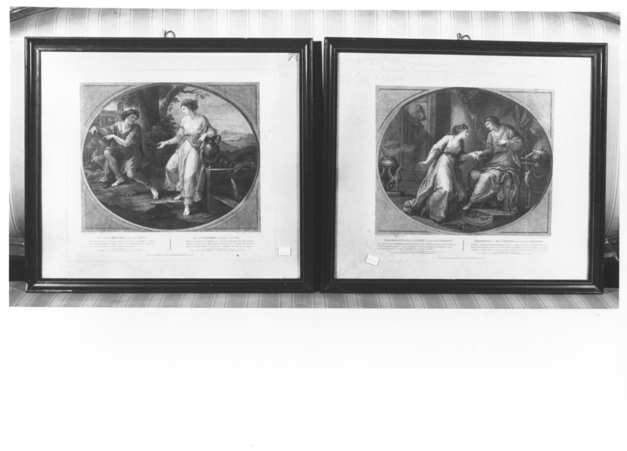 Esopo e Rodope (stampa, elemento d'insieme) di Bartolozzi Francesco, Kauffmann Angelica (ultimo quarto sec. XVIII)