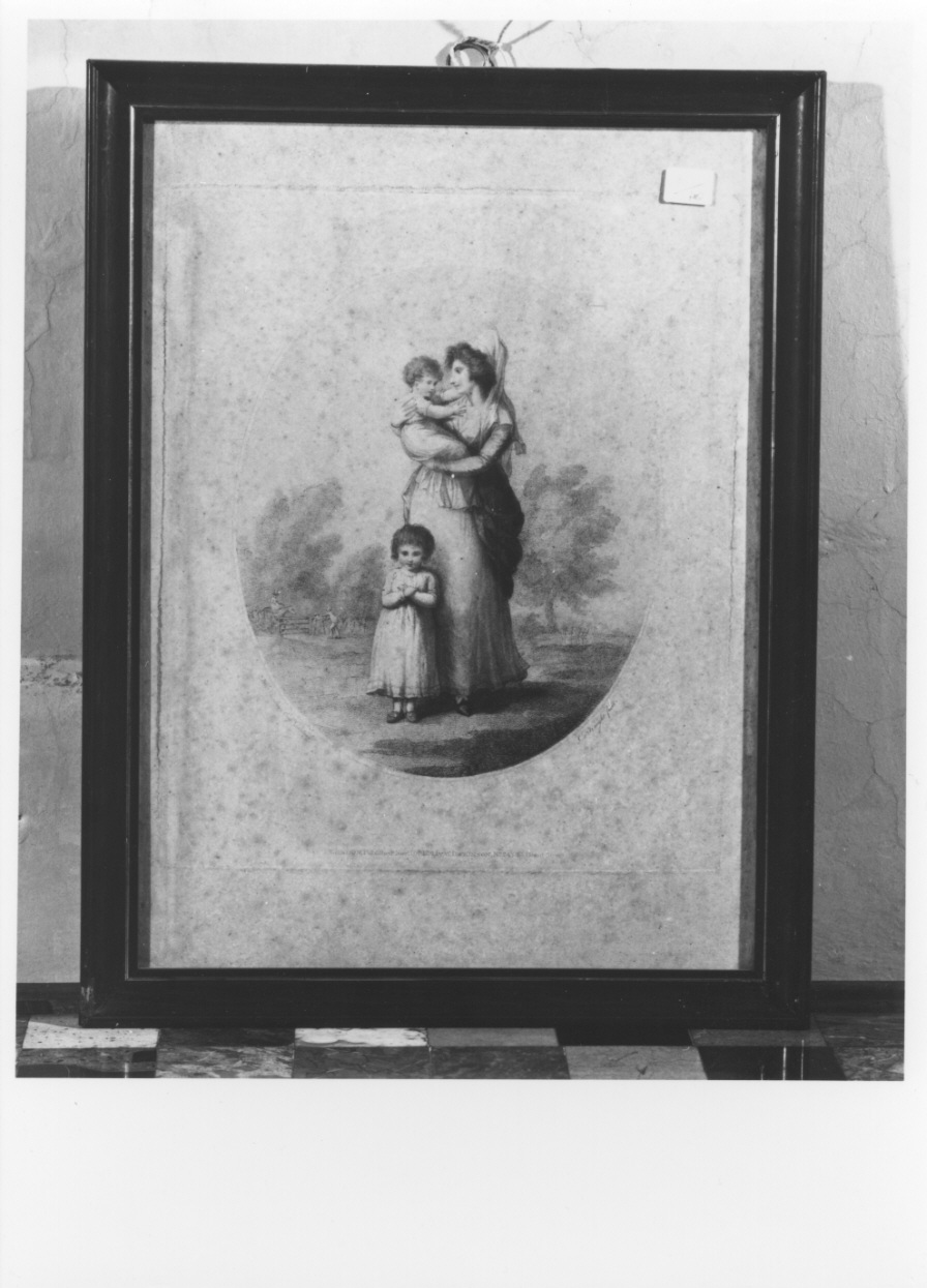 scena familiare (stampa colorata a mano) di Knight Charles il Vecchio, Bunbury Henry William (ultimo quarto sec. XVIII)