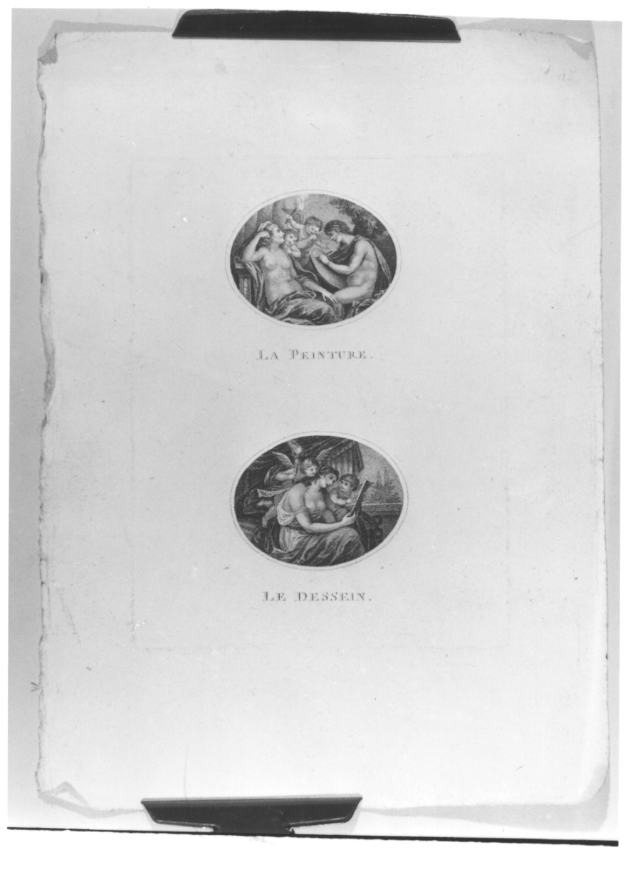 allegoria del disegno (stampa, elemento d'insieme) - ambito francese (primo quarto sec. XIX)