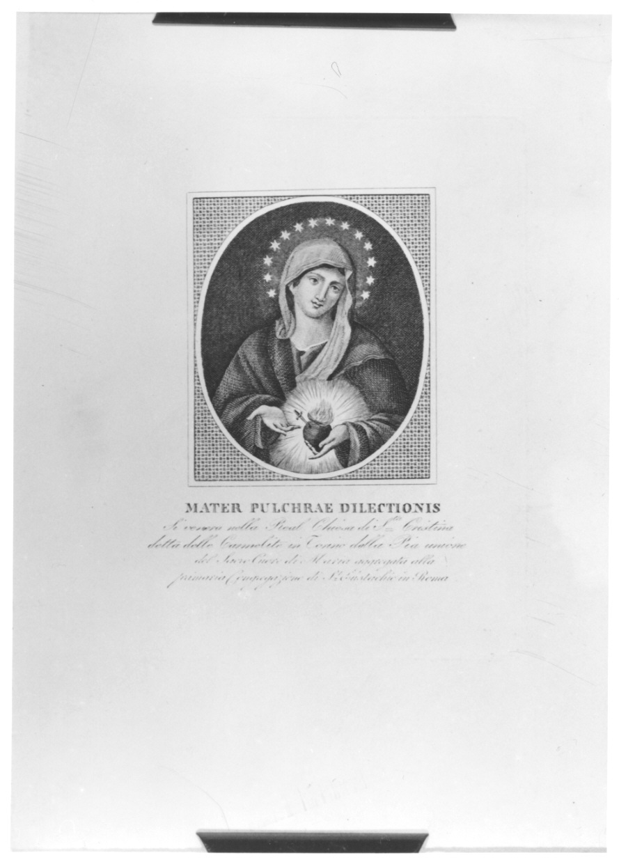 Sacro Cuore di Maria (stampa) - ambito piemontese (prima metà sec. XIX)