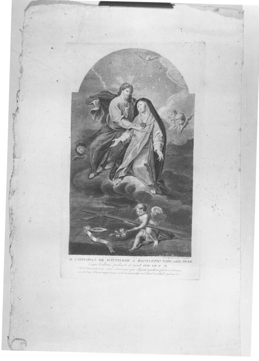 estasi della Beata Caterina de Matteis (stampa) di Valperga Luigi Zaccaria (ultimo quarto sec. XVIII)