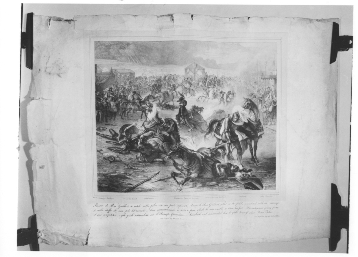 episodio della vita di Riccardo I d'Inghilterra (stampa) di Hayez Francesco (metà sec. XIX)