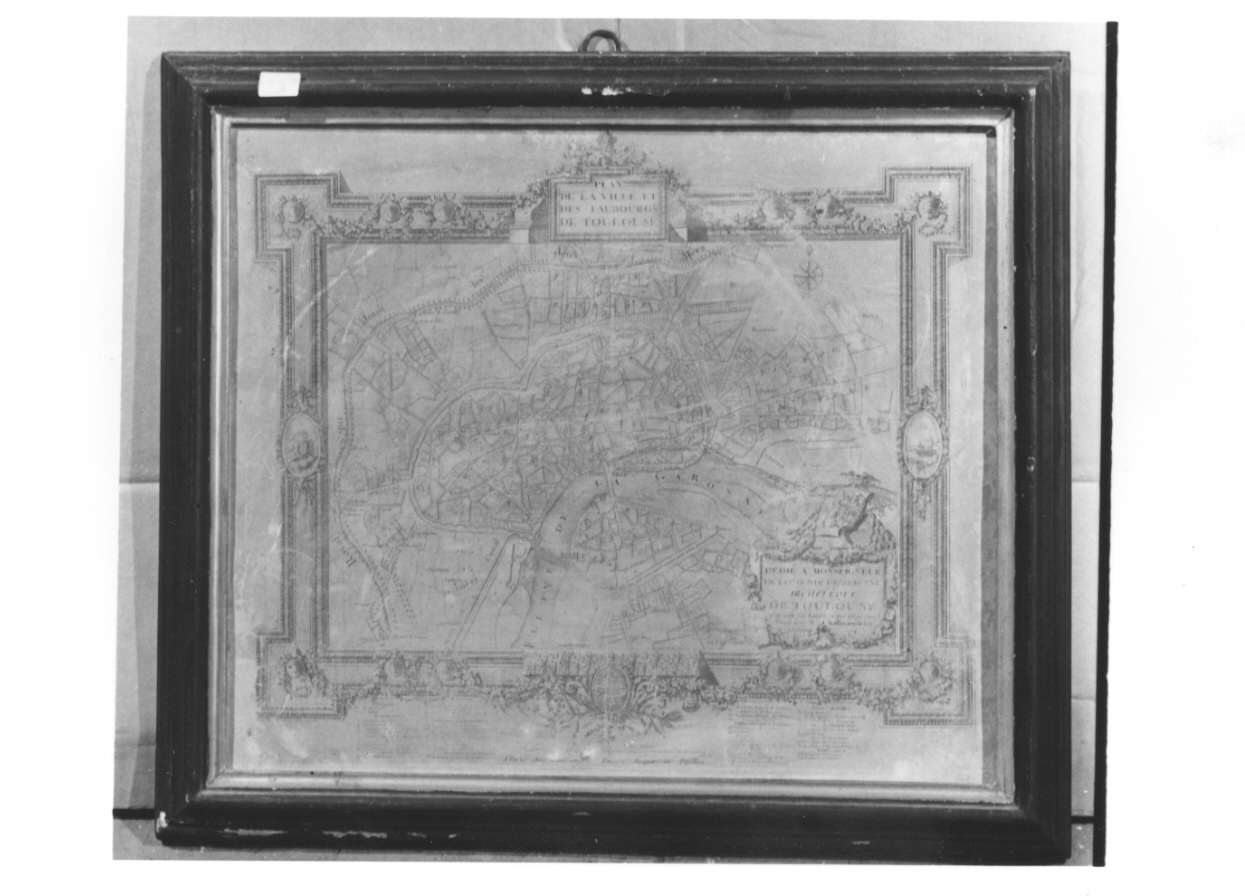 carta geografica di Tolosa (stampa) di Chalmandrier Nicolas (seconda metà sec. XVIII)