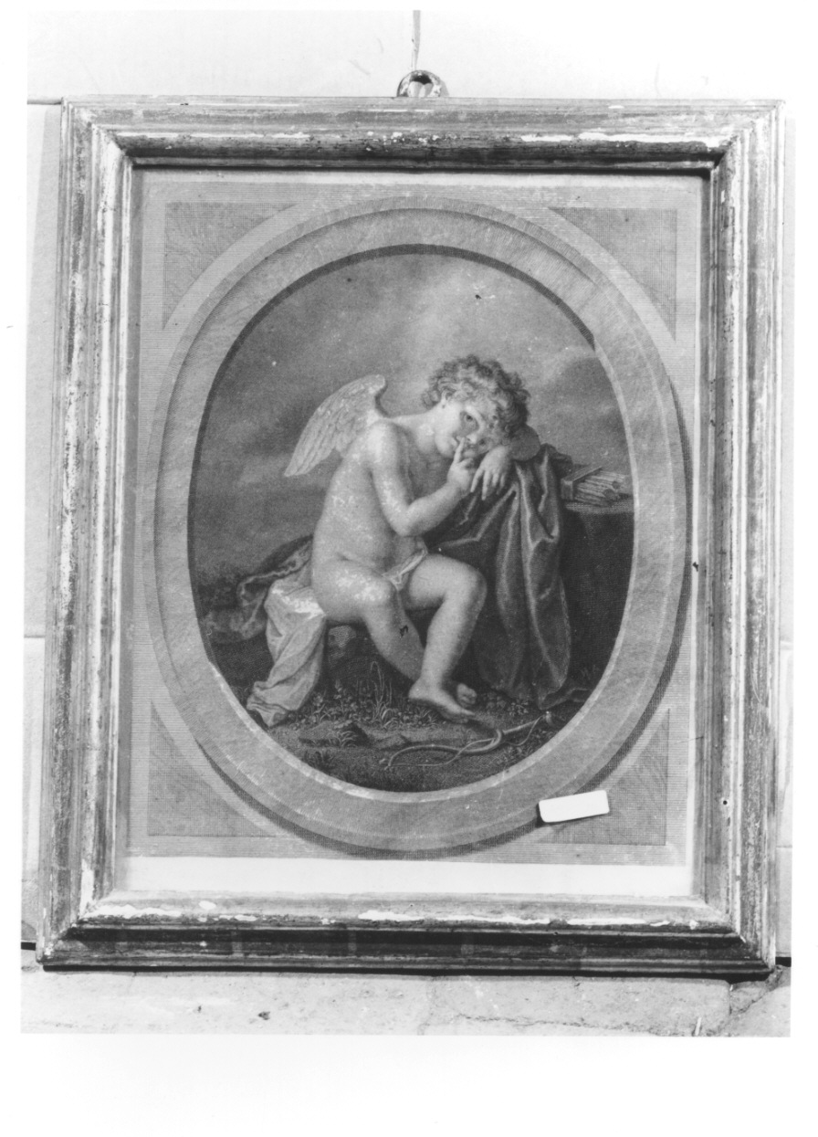 Cupido (stampa tagliata) di Kauffmann Angelica, Porporati Carlo Antonio (fine sec. XVIII)