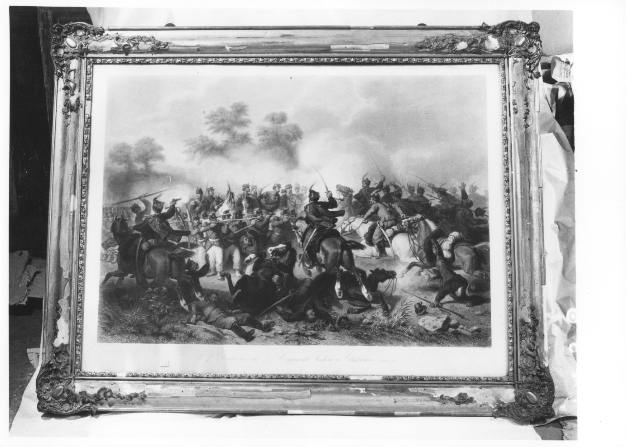 battaglia di Villafranca (stampa) di Girardet Paul, Grimaldi del Poggetto Stanislao (seconda metà sec. XIX)