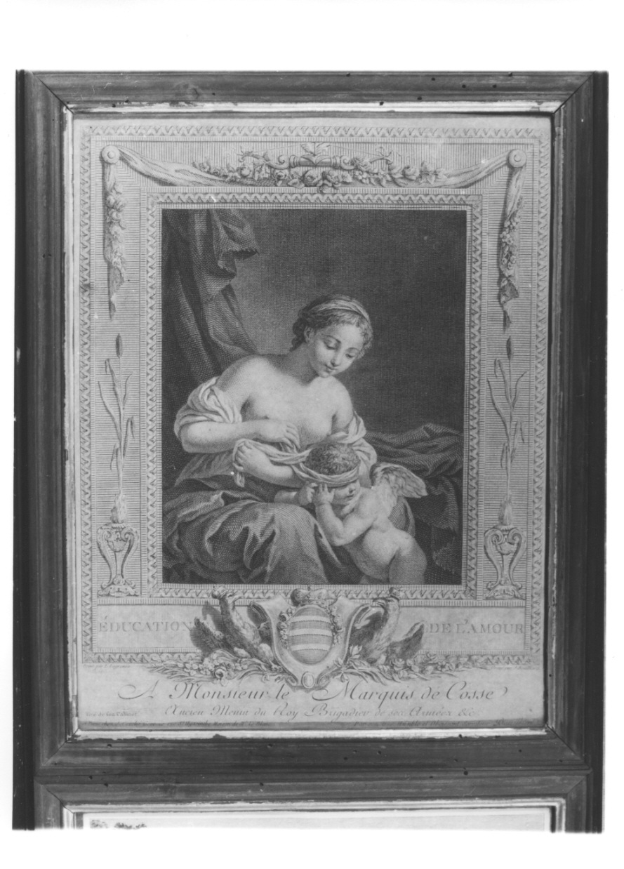 Venere e Cupido (stampa) di Bouillard Jacques, Lagrenée Louis-Jean-François detto Ainé (ultimo quarto sec. XVIII)