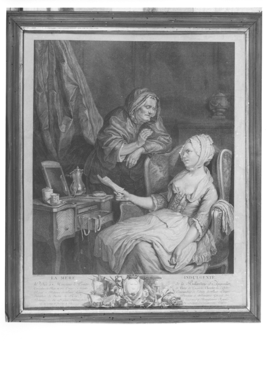 madre e figlia (stampa) di Lampereur Louis-Simon, Wille Pierre Alexandre (seconda metà sec. XVIII)