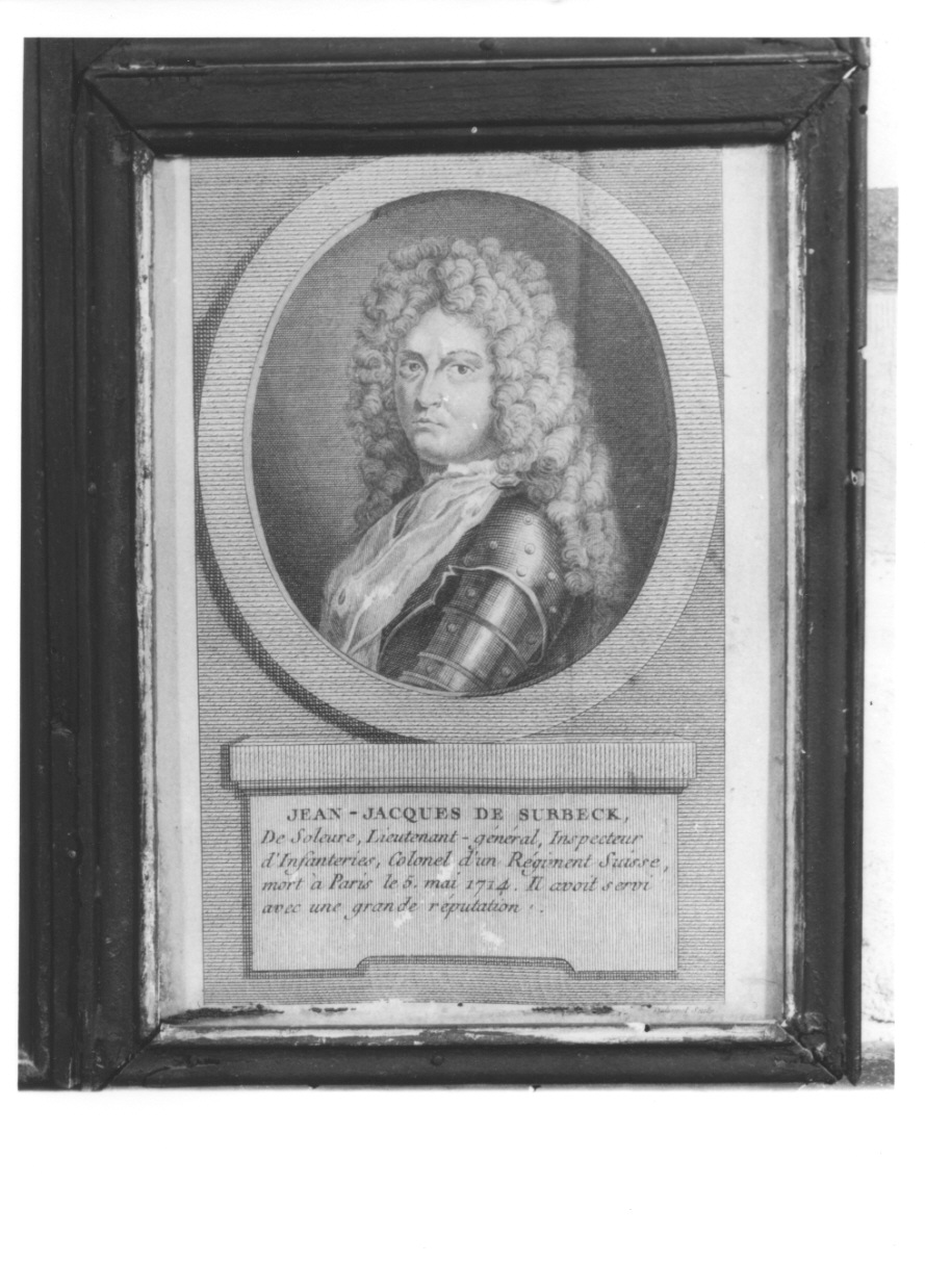 ritratto a mezzo busto di Jean Jacques de Surbeck (stampa) di Dorgez, Duhamel A. B (ultimo quarto sec. XVIII)