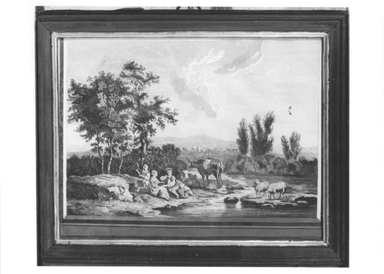 scena pastorale (stampa) - ambito francese (ultimo quarto sec. XVIII)