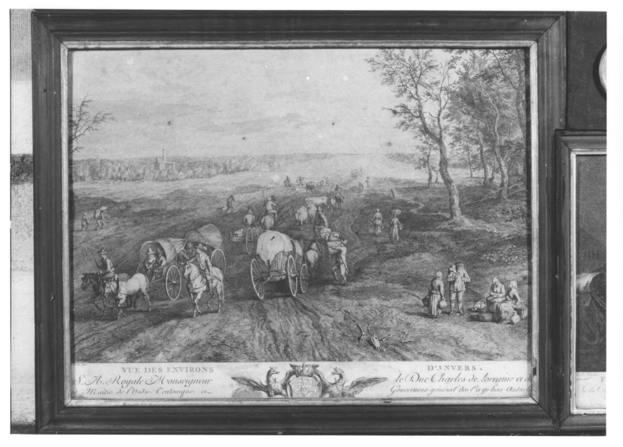 veduta dei dintorni di Anversa (stampa) di Bruegel Jan detto Velours, Le Bas Jacques Philippe (ultimo quarto sec. XVIII)