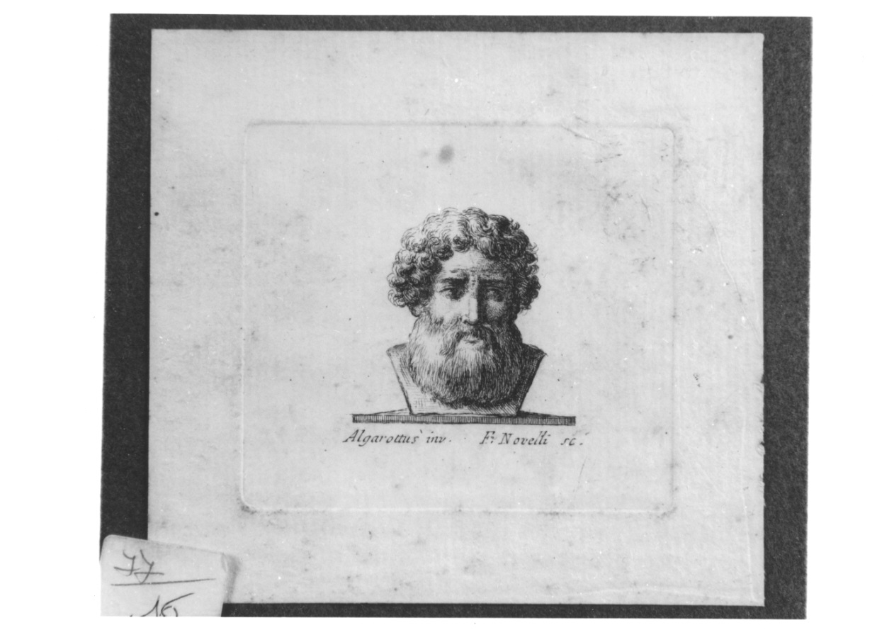 testa d'uomo (stampa, serie) di Algarotti Francesco, Novelli Francesco (primo quarto sec. XIX)