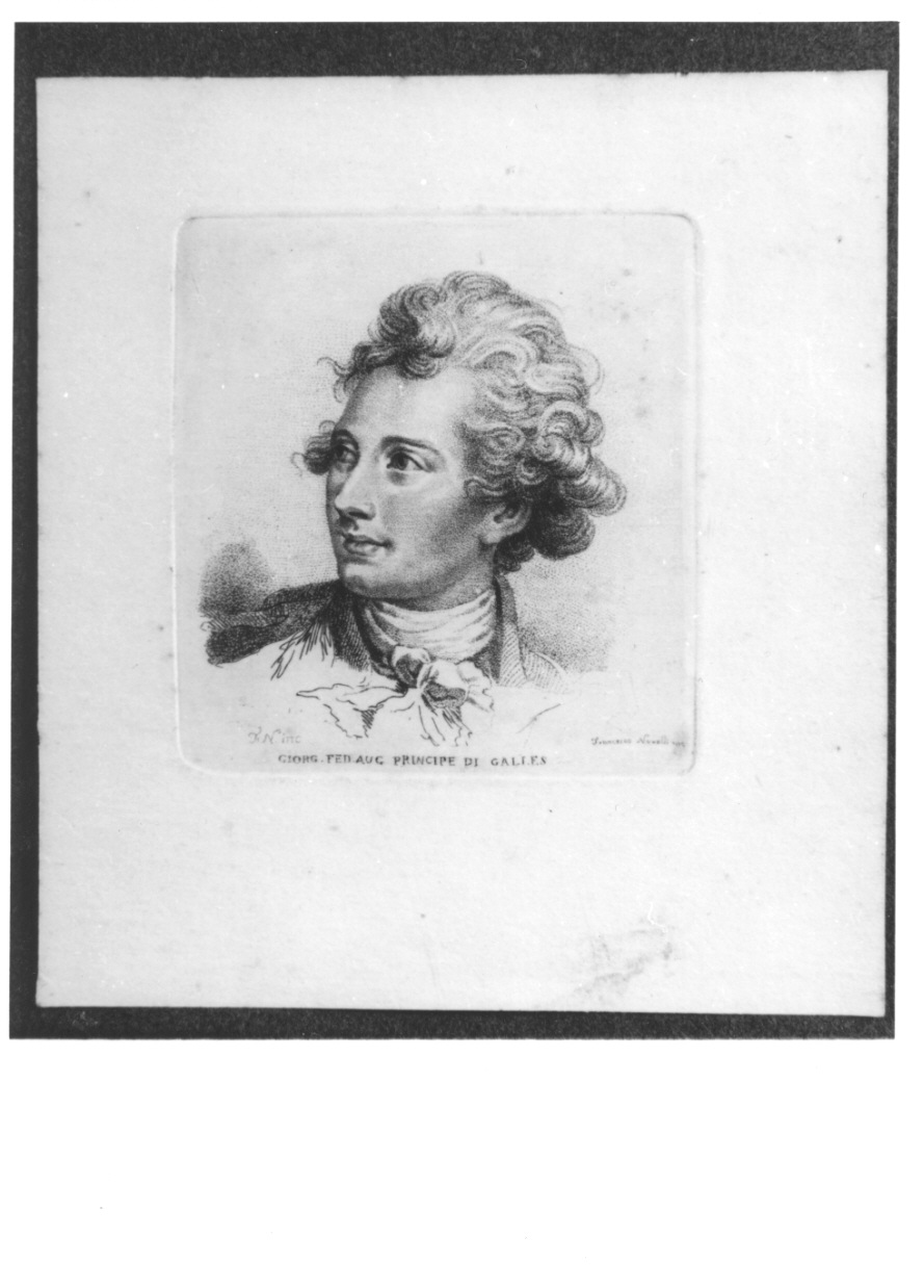 ritratto a mezzo busto di Giorgio Federico Augusto principe di Galles (stampa) di Mingardi, Novelli Francesco (prima metà sec. XIX)