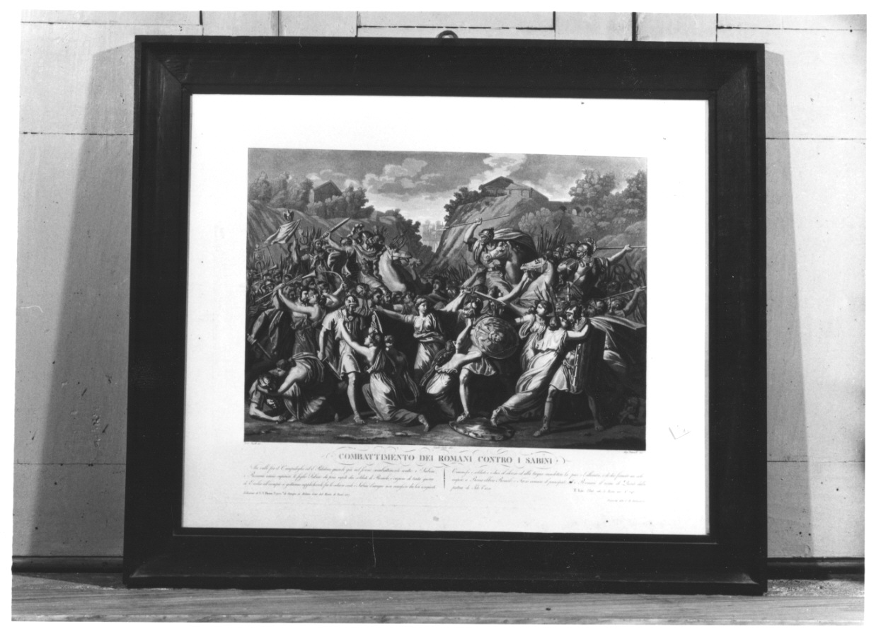battaglia tra Romani e Sabini (stampa, serie) di Biasioli Angelo, Pinelli Bartolomeo, Sala Vitale (prima metà sec. XIX)