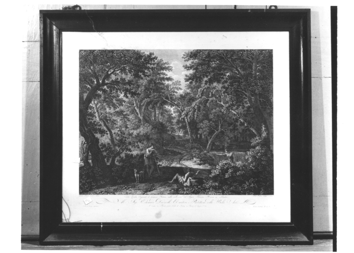 paesaggio con viandanti (stampa, serie) di Bonatti Domenico Senior, Pagani Giovanni, Pinelli Bartolomeo (prima metà sec. XIX)
