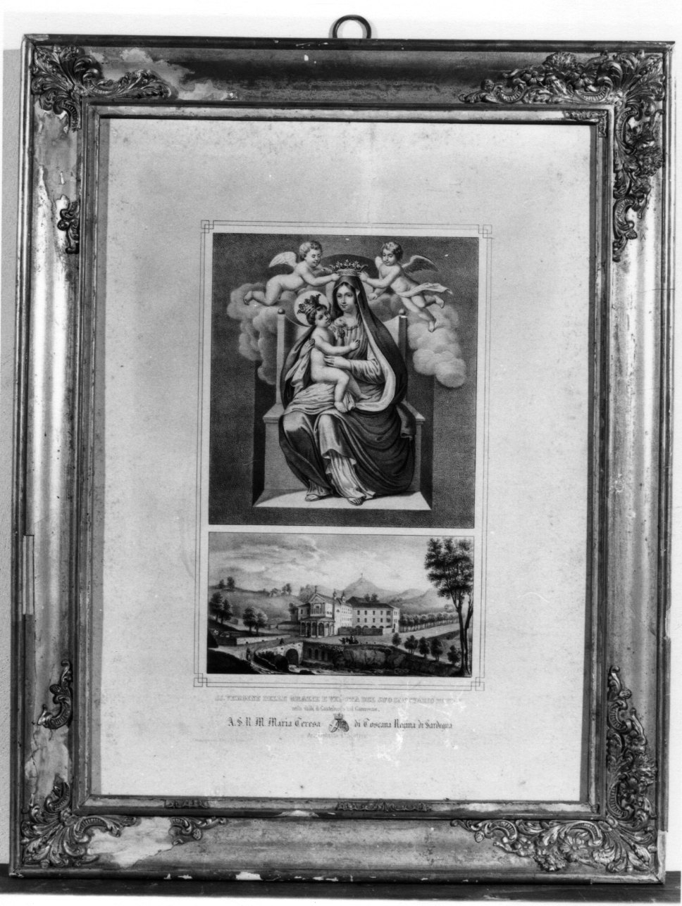 veduta del santuario di Piova (stampa, elemento d'insieme) - ambito piemontese (secondo quarto sec. XIX)