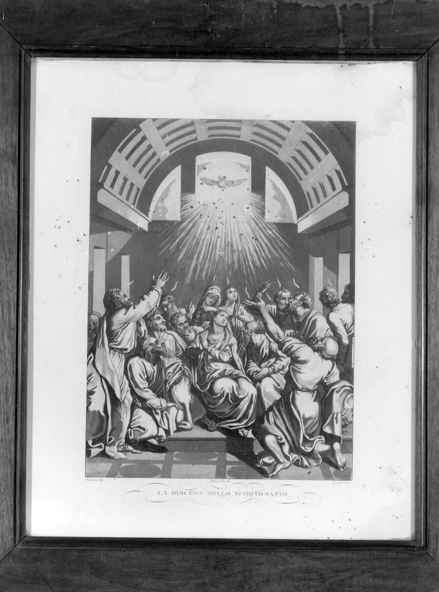 Pentecoste (stampa) di Nardelli, Rizzardini Cecilio, Vecellio Tiziano (seconda metà sec. XIX)