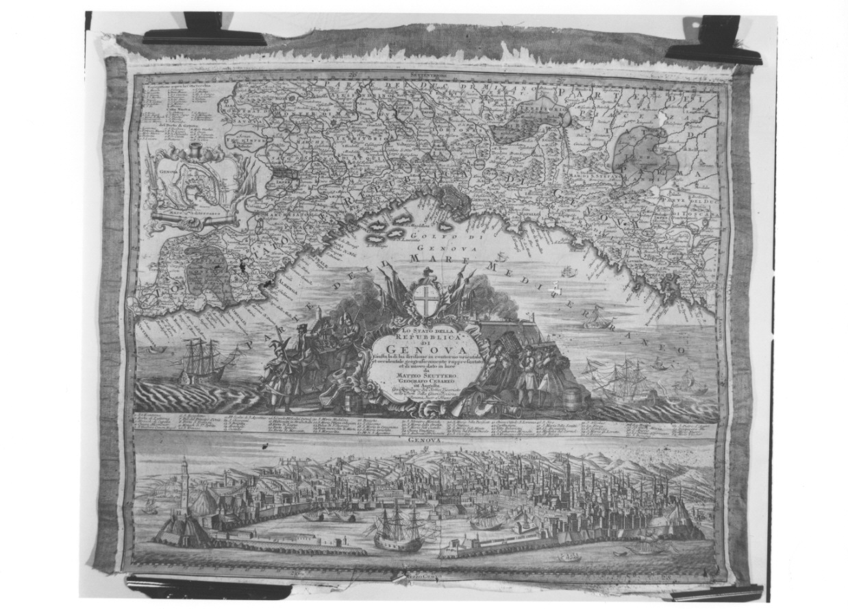 carta geografica della repubblica di Genova (stampa) di Lotter Hieronymus, Seutter Matthaus (ultimo quarto sec. XVI)