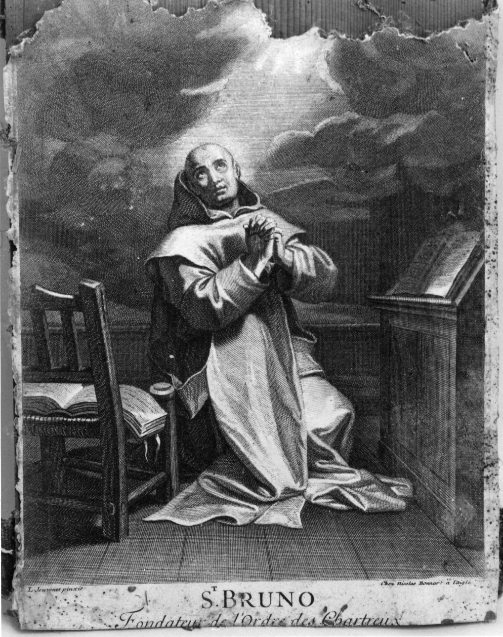 San Bruno (stampa) di Jouvenet Laurent (attribuito) (sec. XVII)
