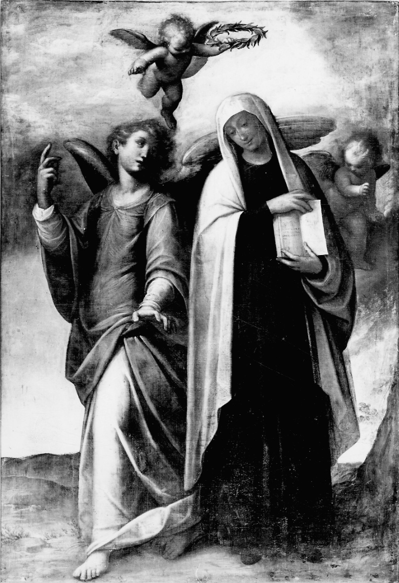 Santa Francesca Romana (dipinto, opera isolata) di Caccia Guglielmo detto Moncalvo (attribuito) (prima metà sec. XVII)