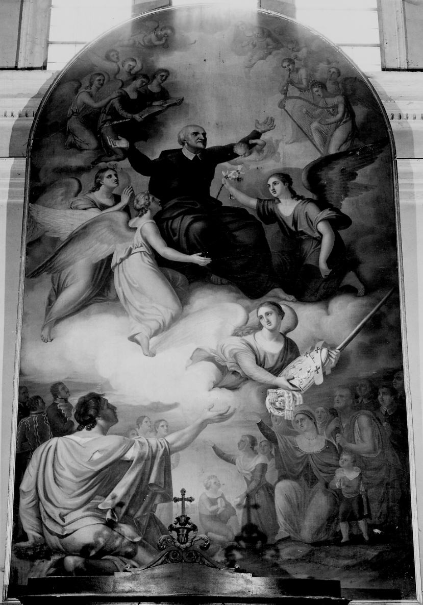 gloria del beato Sebastiano Valfrè (dipinto, opera isolata) di Monticone Giuseppe (secondo quarto sec. XIX)