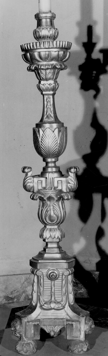 candelabro, serie - bottega astigiana (inizio sec. XIX)