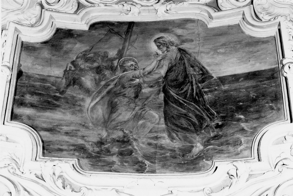 San Pietro cammina sulle acque (dipinto, opera isolata) di Morgari Luigi - ambito piemontese (ultimo quarto, prima metà sec. XIX, sec. XX)