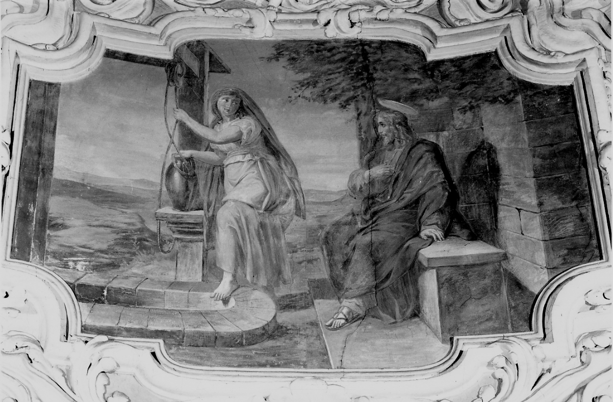 Cristo e la samaritana al pozzo (dipinto, opera isolata) di Morgari Luigi - ambito piemontese (ultimo quarto, prima metà sec. XIX, sec. XX)