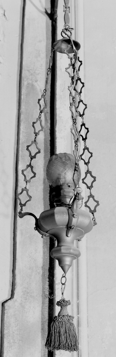 lampada pensile, coppia - produzione piemontese (inizio sec. XX)