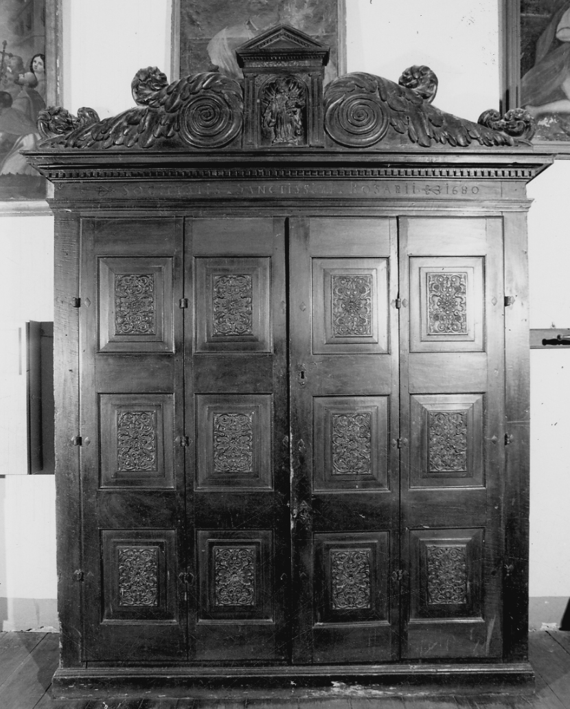 armadio da sacrestia, opera isolata - bottega astigiana (ultimo quarto sec. XVII)