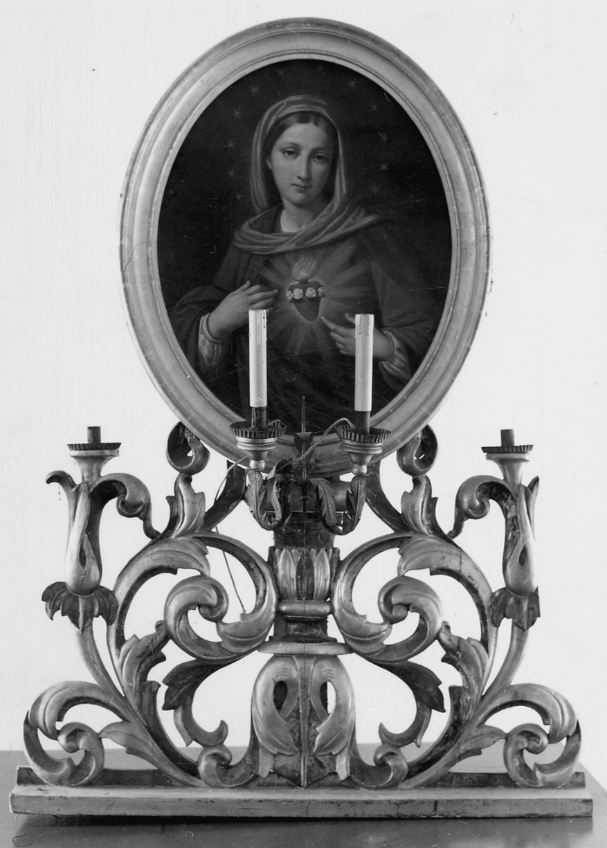 candelabro, opera isolata - bottega piemontese (seconda metà sec. XIX)