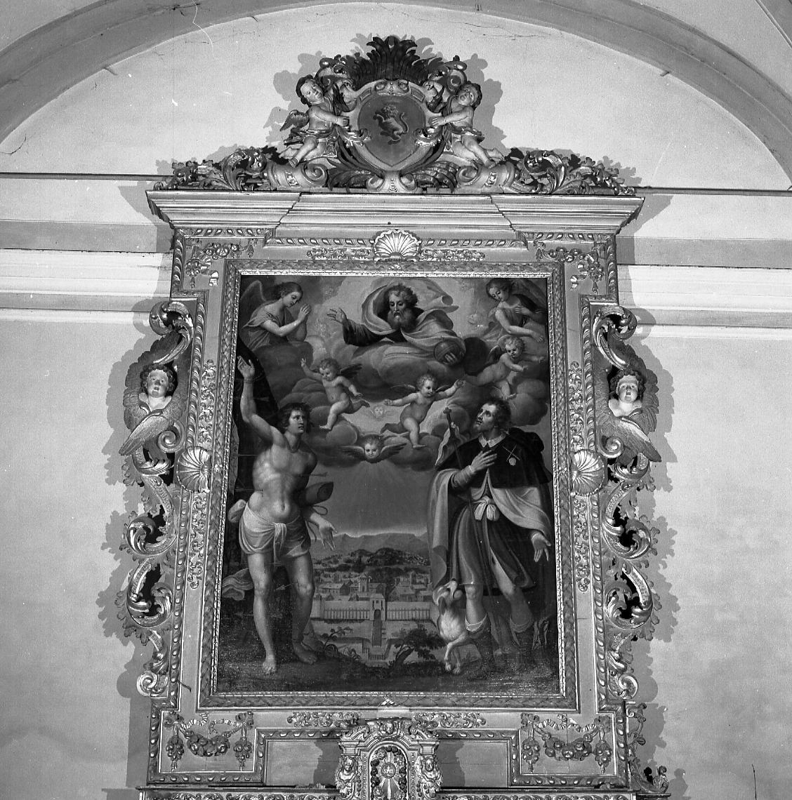 cornice di pala d'altare, opera isolata - bottega piemontese (seconda metà sec. XVII)