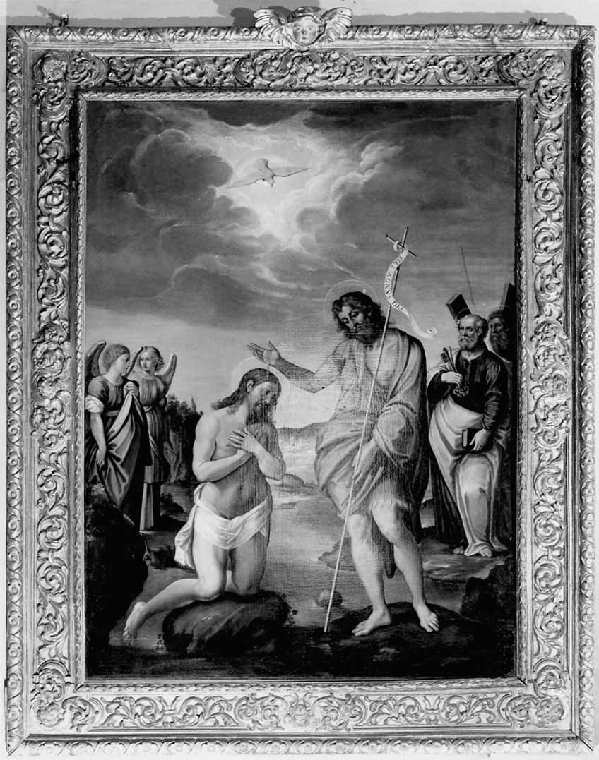 battesimo di Cristo (dipinto, opera isolata) - ambito piemontese (ultimo quarto sec. XVII)