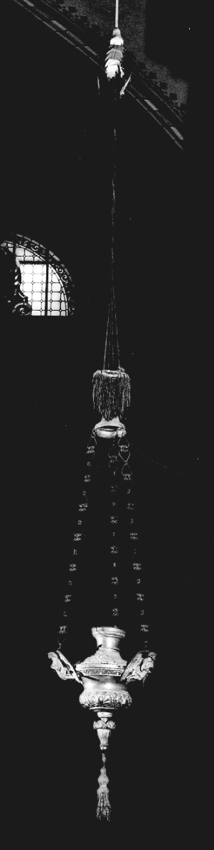 lampada pensile, opera isolata - bottega piemontese (ultimo quarto sec. XIX)