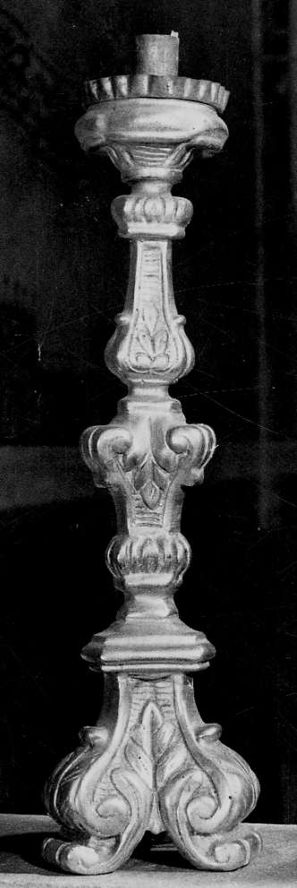 candeliere, serie - bottega piemontese (primo quarto sec. XX)