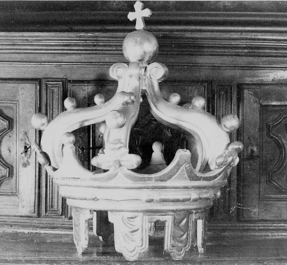 corona pensile, opera isolata - bottega piemontese (fine sec. XVIII)