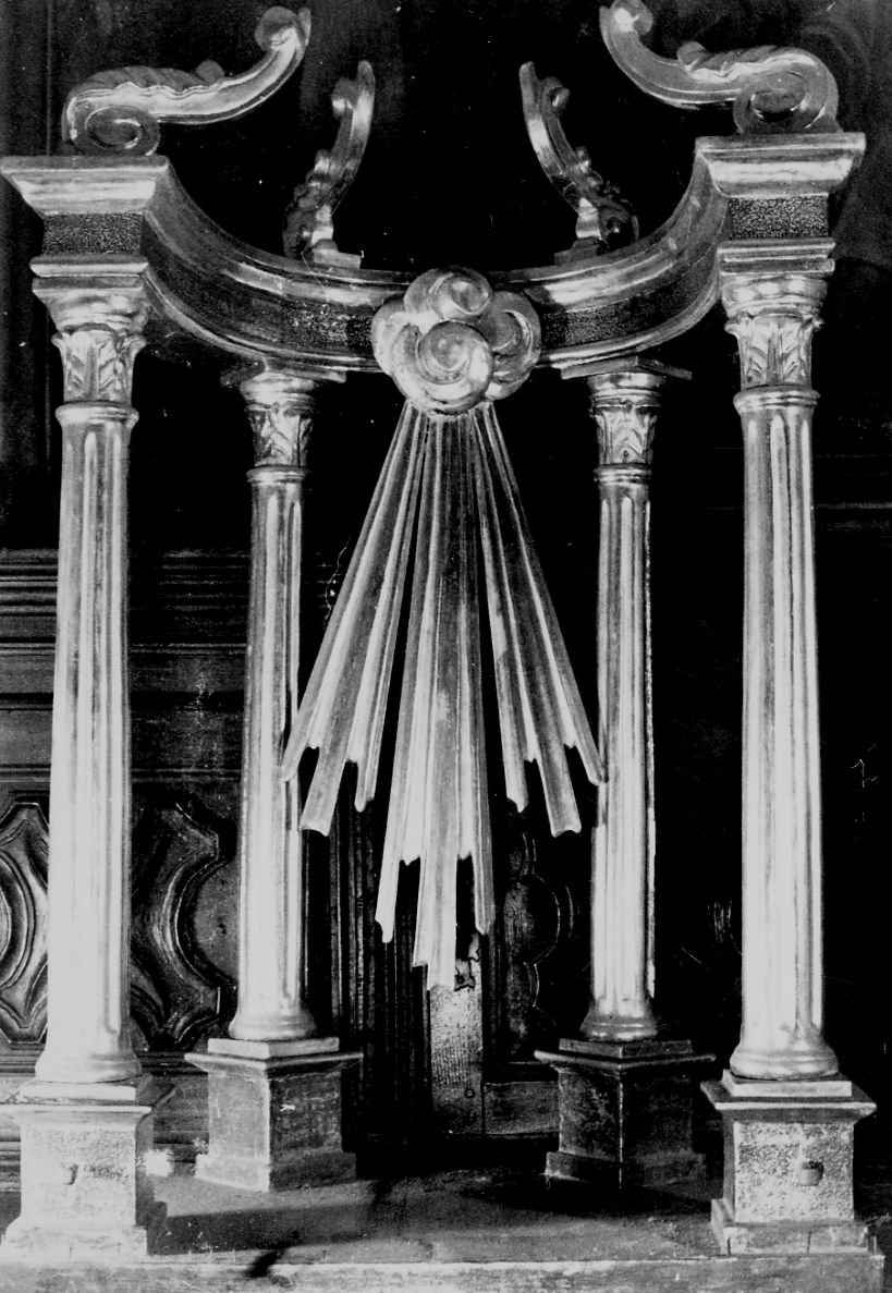 tronetto per esposizione eucaristica, opera isolata - bottega piemontese (prima metà sec. XIX)