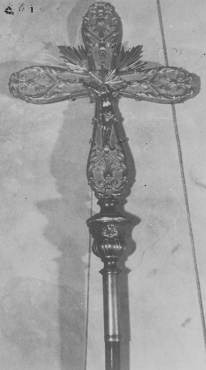 Cristo crocifisso (croce processionale, opera isolata) - bottega piemontese (metà sec. XIX)