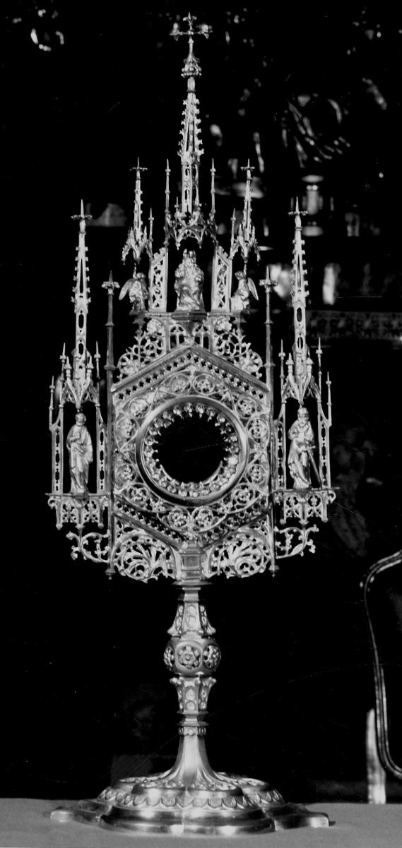 ostensorio architettonico, opera isolata di Bertarelli Fratelli Ditta (prima metà sec. XX)