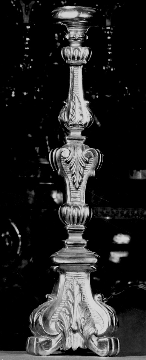 candeliere, serie - bottega piemontese (prima metà sec. XVIII)