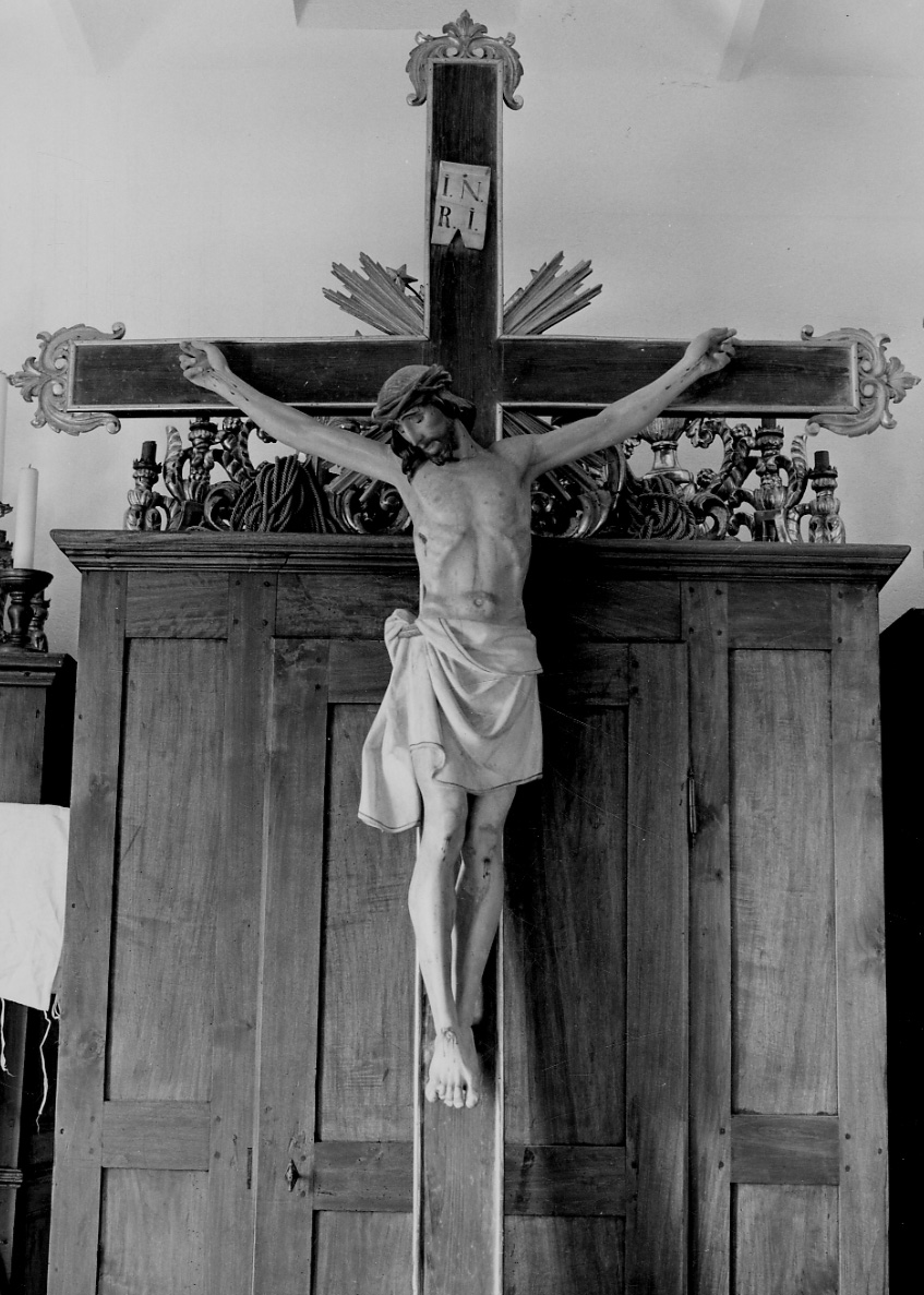 Cristo crocifisso (crocifisso, opera isolata) - bottega piemontese (secc. XVII/ XVIII)