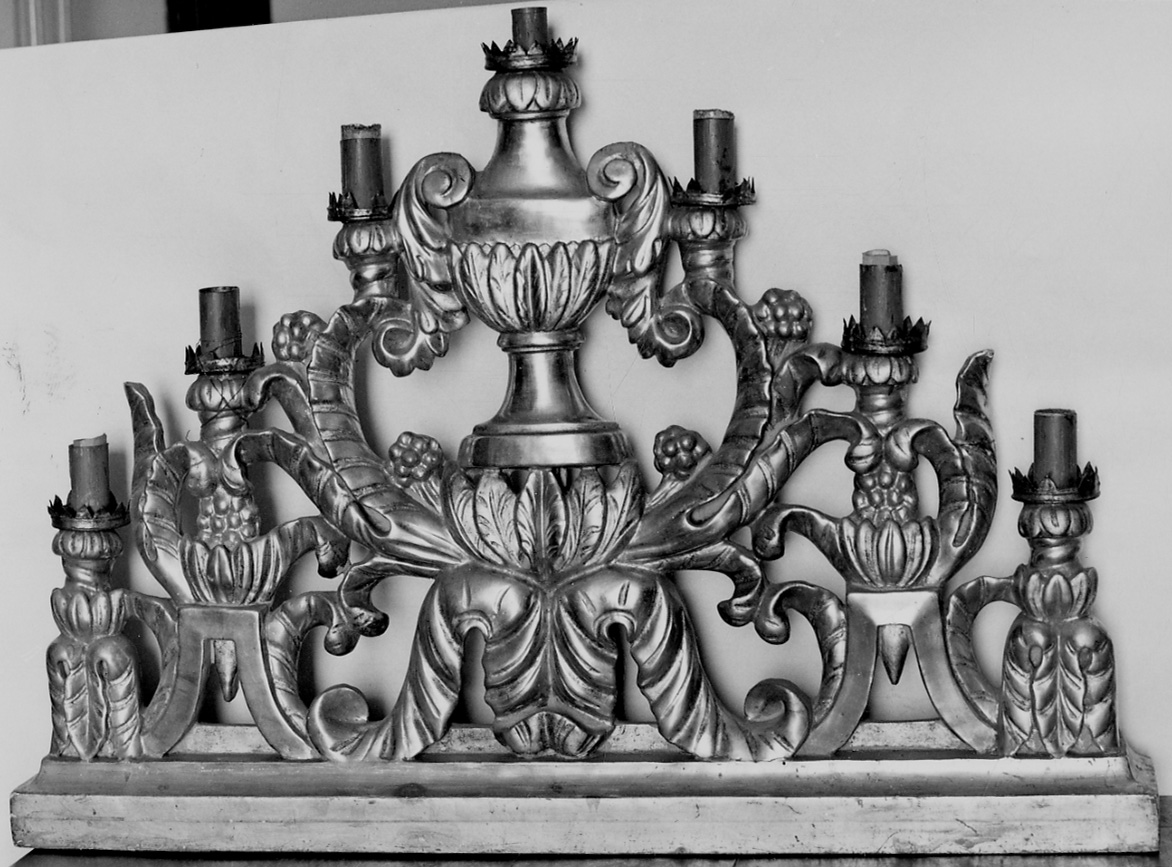 candelabro, opera isolata - bottega piemontese (secondo quarto sec. XIX)