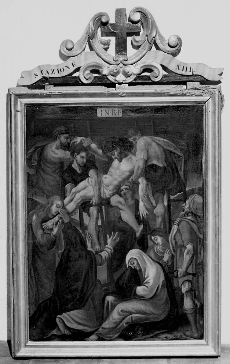 stazione XIII: Gesù deposto dalla croce (dipinto) - ambito piemontese (metà sec. XVIII)