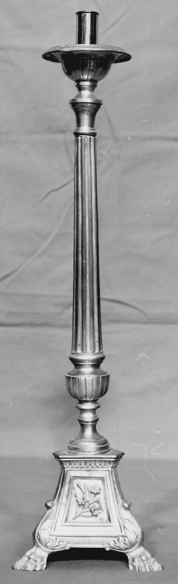 candeliere da chiesa, serie - bottega piemontese (prima metà sec. XX)