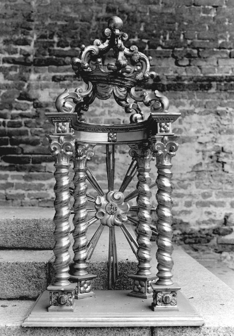 tronetto per esposizione eucaristica, opera isolata - bottega piemontese (metà sec. XIX)