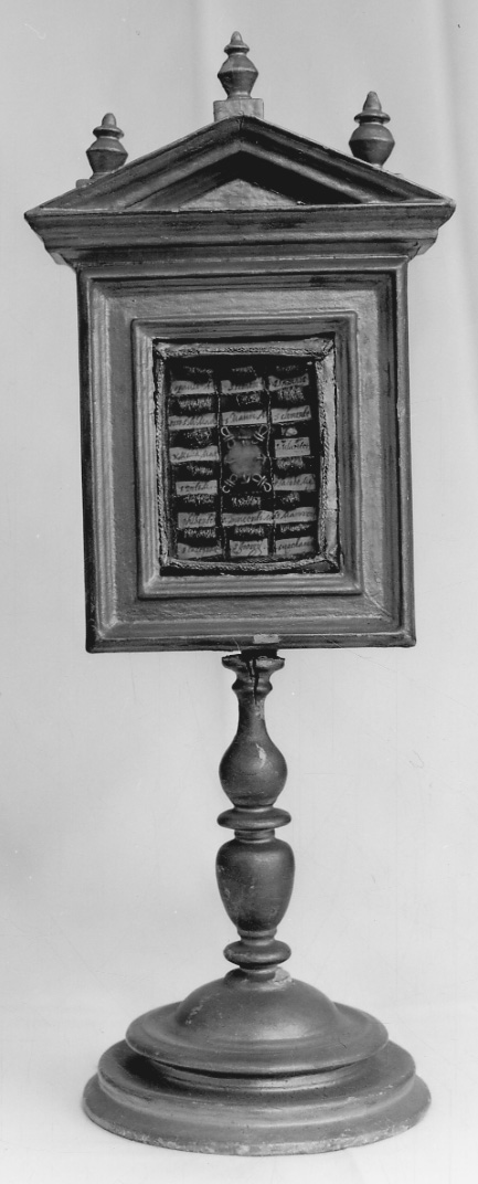reliquiario - a tabella, opera isolata - bottega piemontese (fine sec. XVII, sec. XIX)