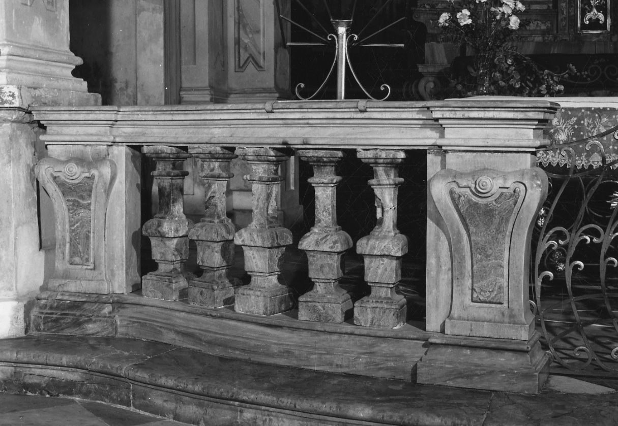balaustrata di altare, opera isolata di Giudice Giuseppe (ultimo quarto sec. XVIII)