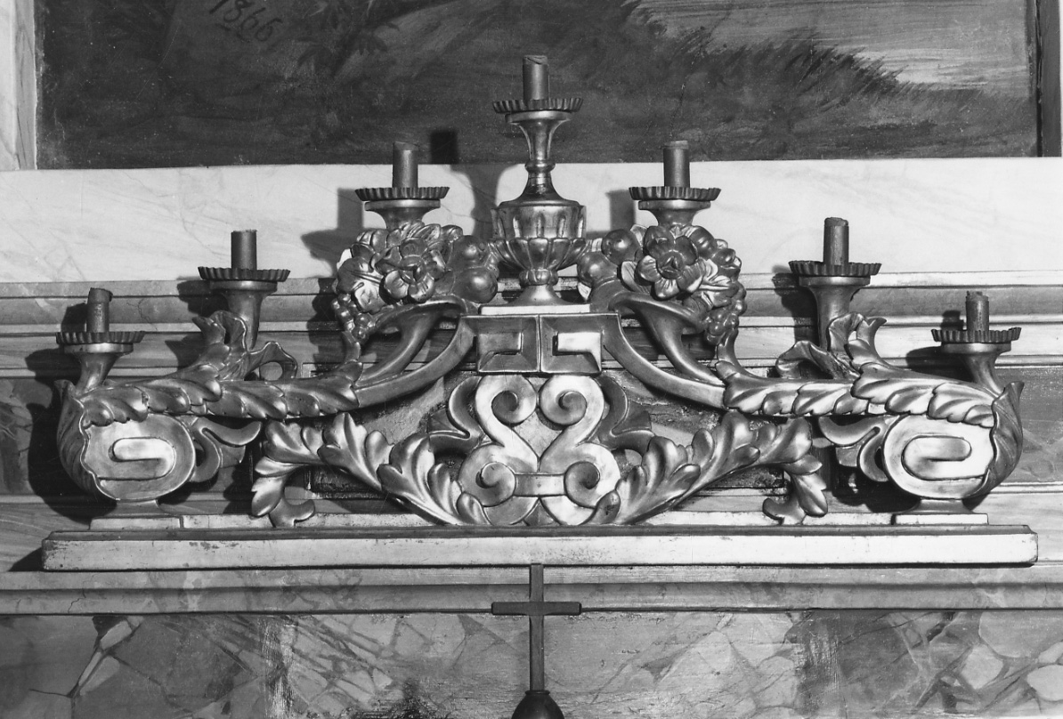 candelabro, opera isolata - bottega piemontese (sec. XIX)